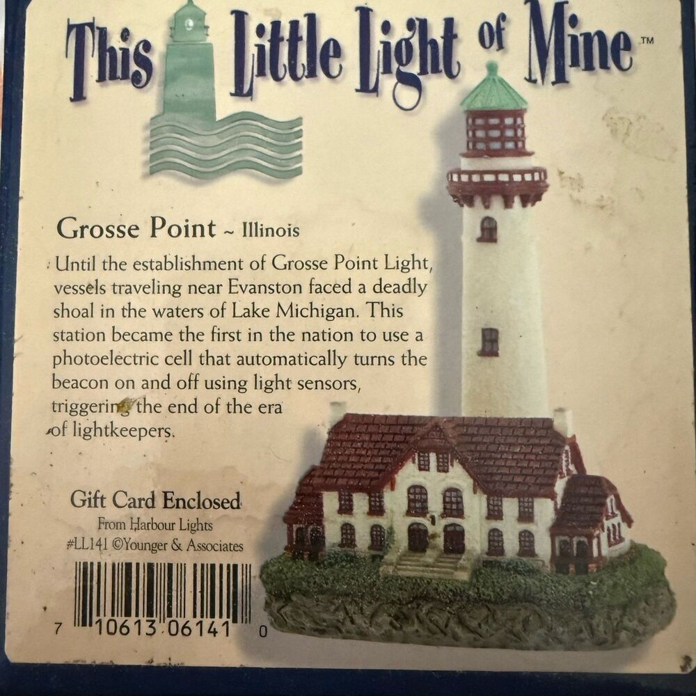 Harbour Lights This Little Light Of Mine Mini Lighthouse Grosse Point Illinois